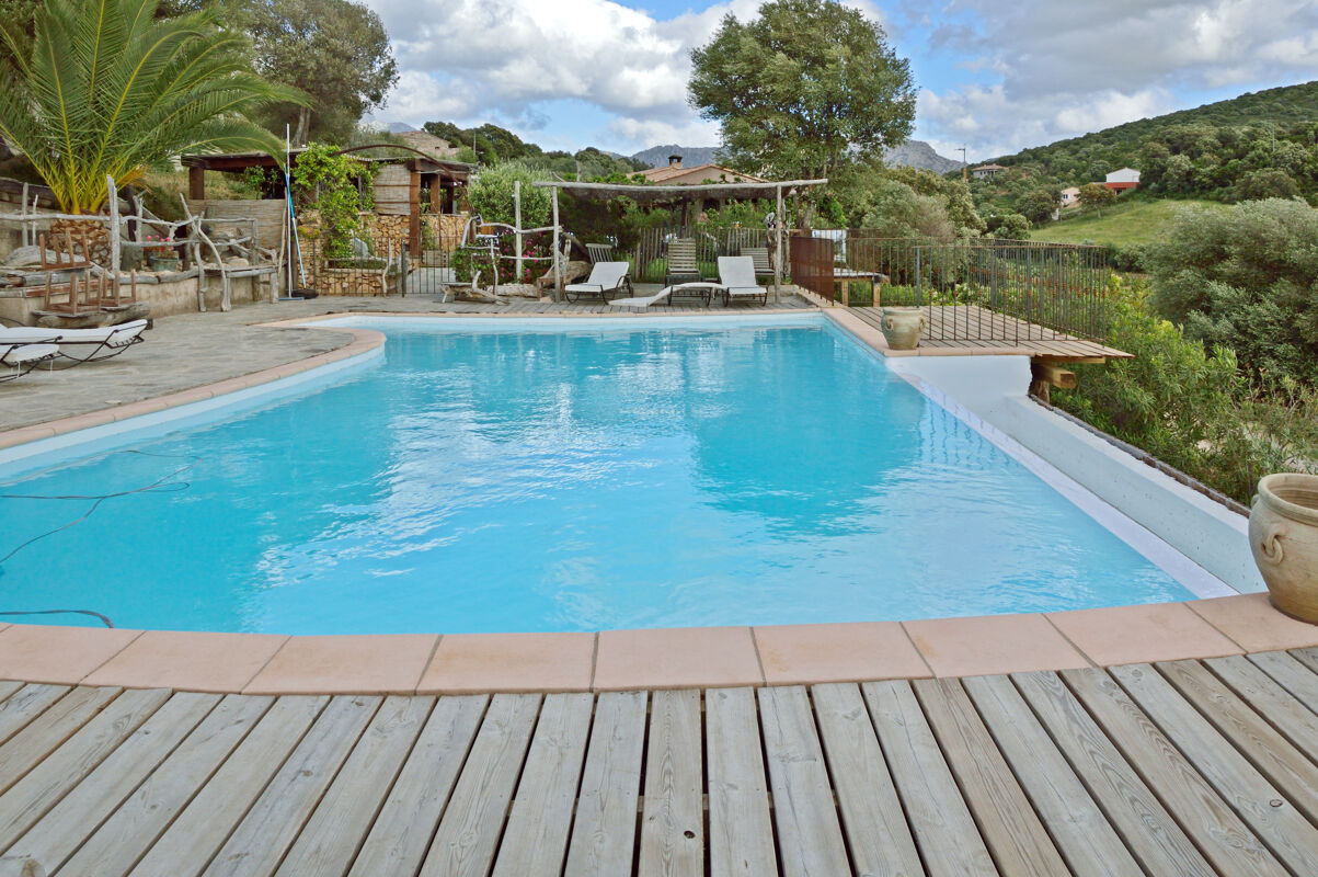 Swimming pool view House Sartène