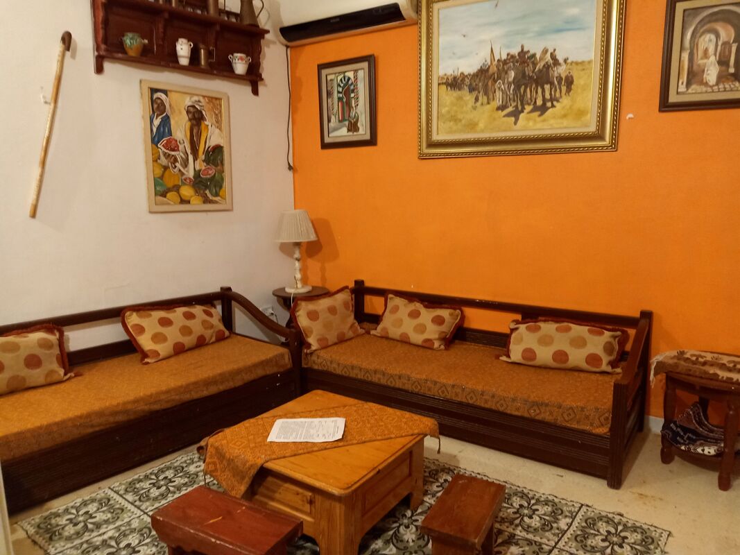 Wohnzimmer Ferienwohnung Tunis