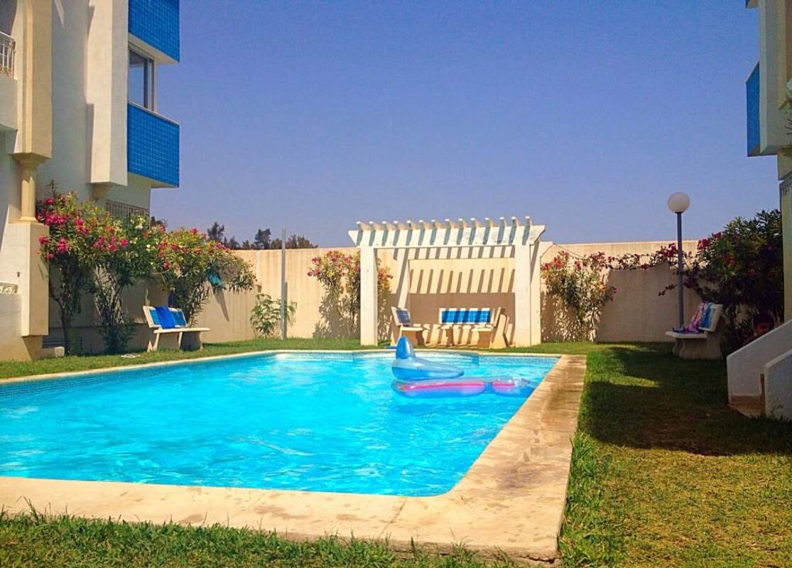 Swimming pool view Apartment Hammamet Sud
