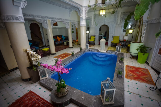 Proprietà per 18 pers. con piscina e terrazza a Médina, Marrakech