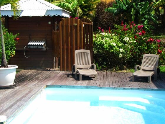 Villa pour 4 pers. avec piscine, vue sur la mer et jardin à Deshaies