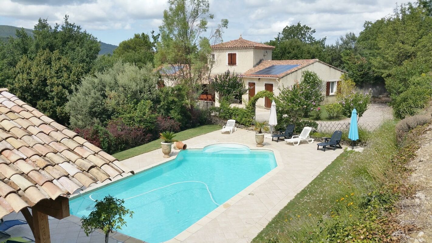 Vista sulla piscina Villa Malaucène