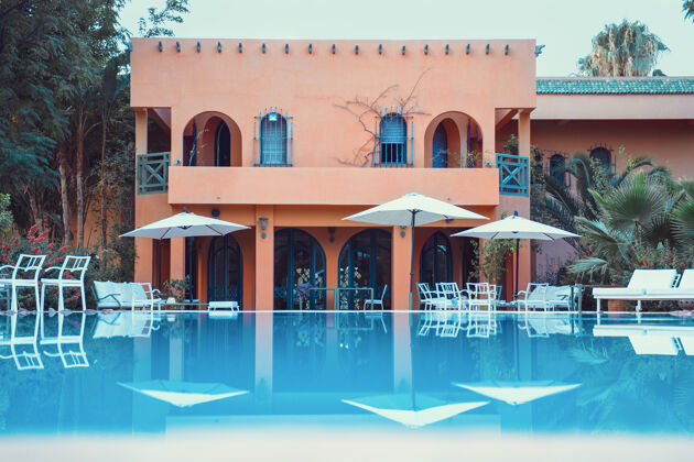 Villa for 20 ppl. with swimming-pool, garden and terrace at Marrakech