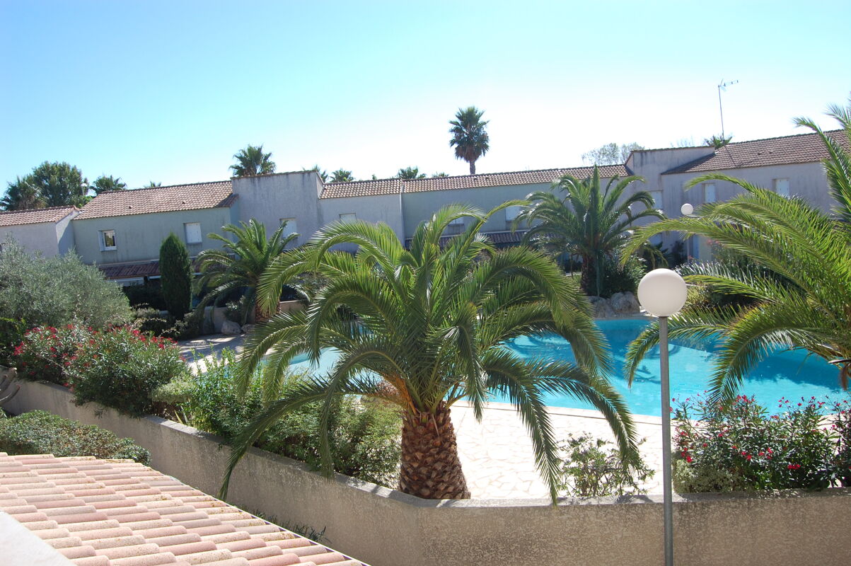 Vista sulla piscina Appartamento Valras-Plage