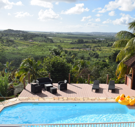 Big villa for 10 ppl. with swimming-pool, sea view and garden at Ducos