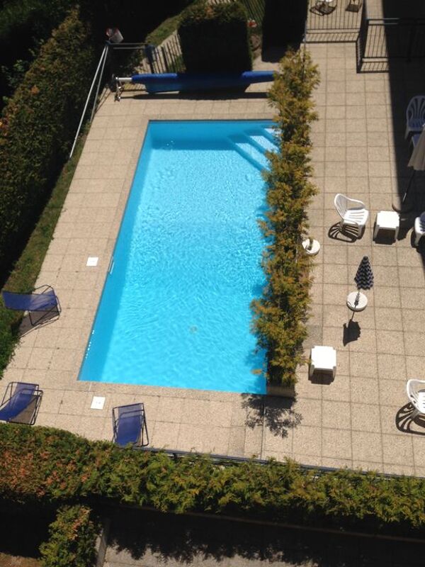 Vista sulla piscina Appartamento Saint-Gervais-les-Bains