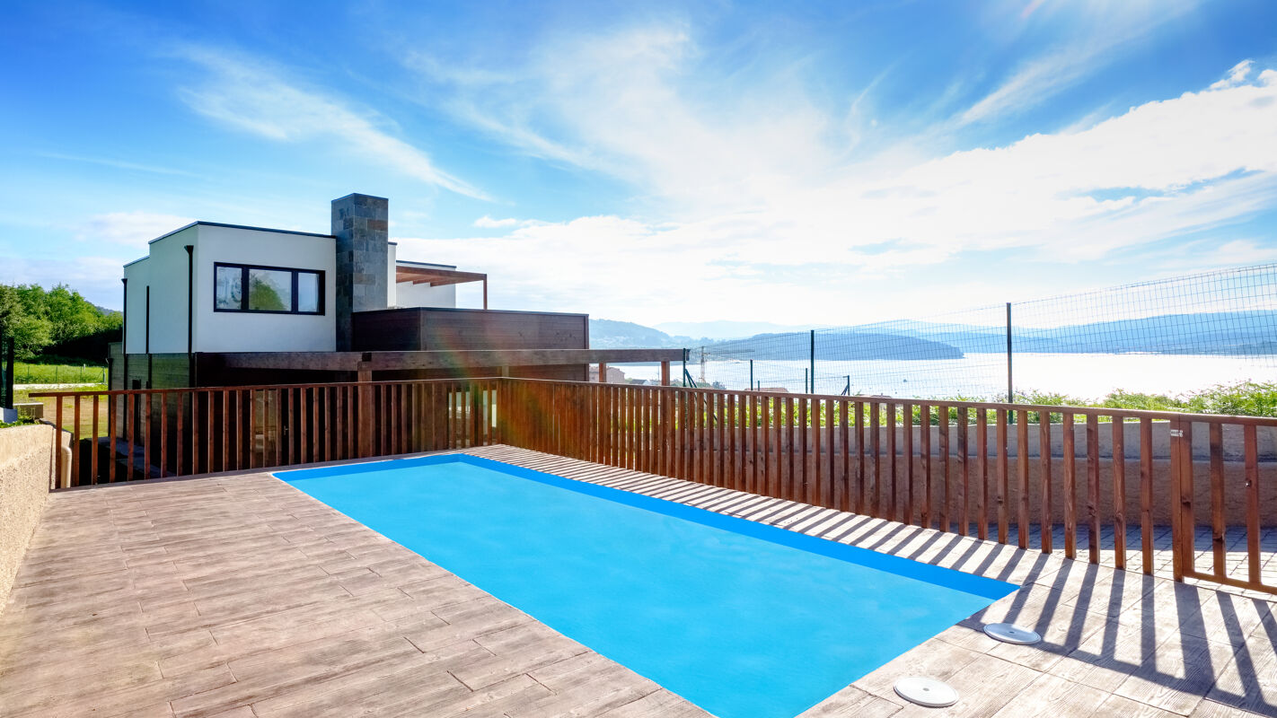 Swimming pool view House Outes
