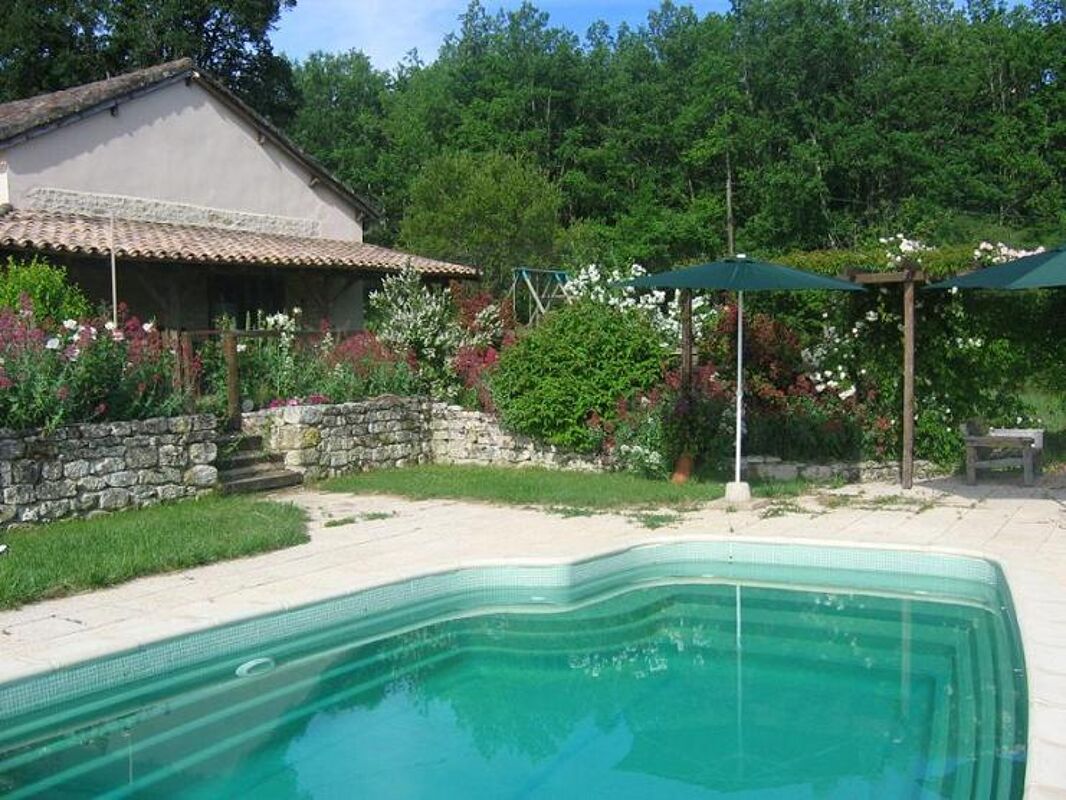 Vista sulla piscina Villa Castelnau-Montratier-Sainte-Alauzie