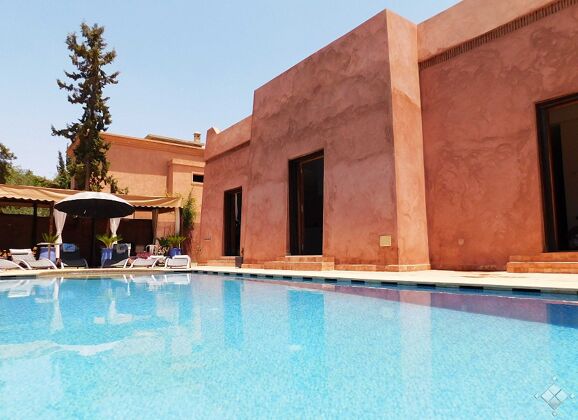 Grande villa para 10 pers. con piscina, jardín y terraza en Marrakech