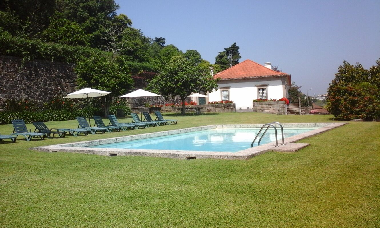 Vista sulla piscina Villa São Tomé