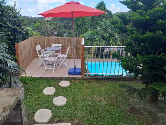 Bungalow 2 km away from the beach for 4 ppl. with shared pool