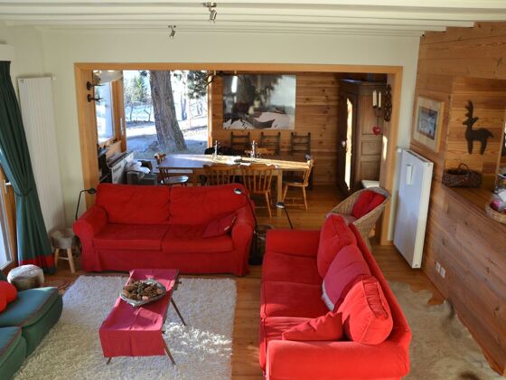Chalet 100 m away from the slopes for 10 ppl. with terrace at Anzère