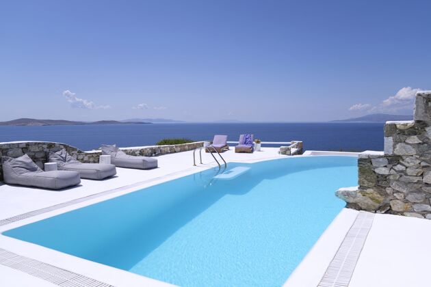 Villa a 2 km de la playa para 8 pers. con piscina y jardín en Mykonos
