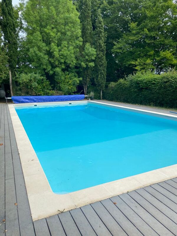 Vue sur piscine Demeure/Château Chaniers