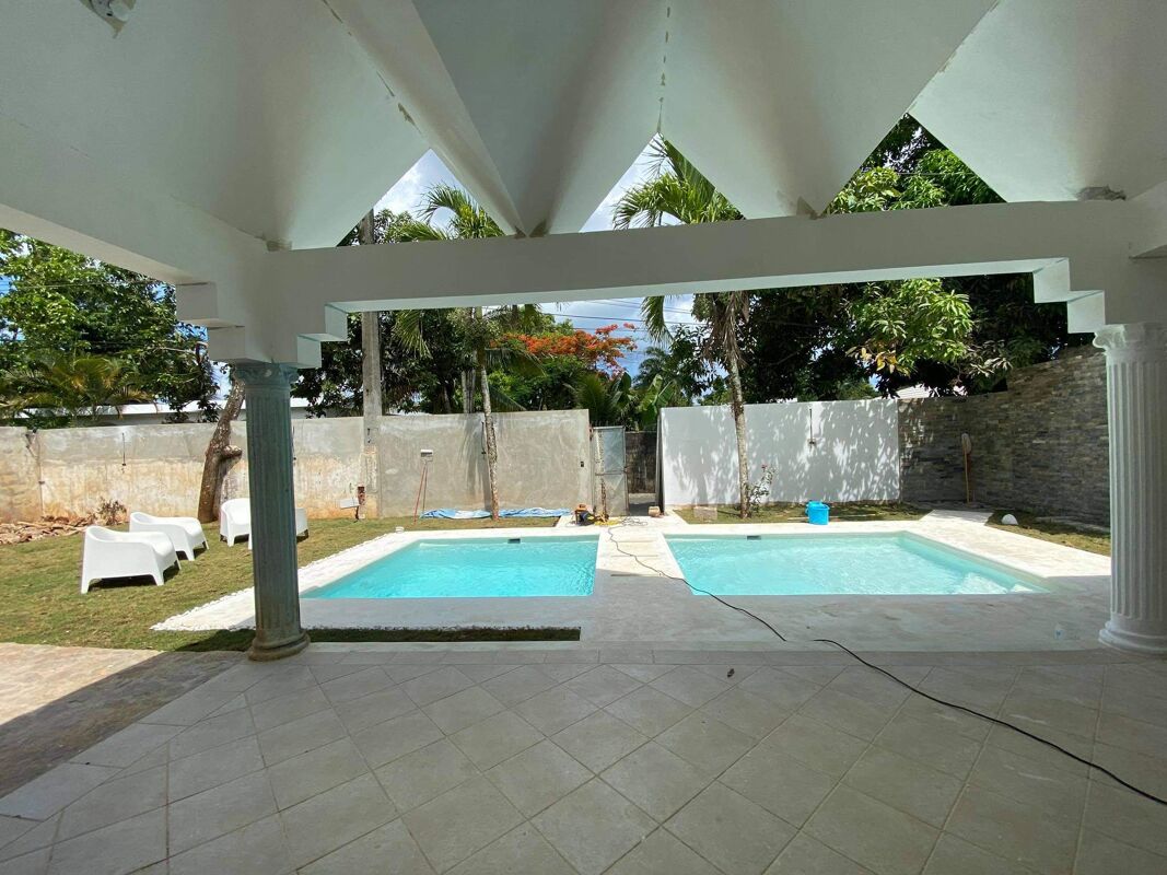 Vista sulla piscina Casa Las Terrenas