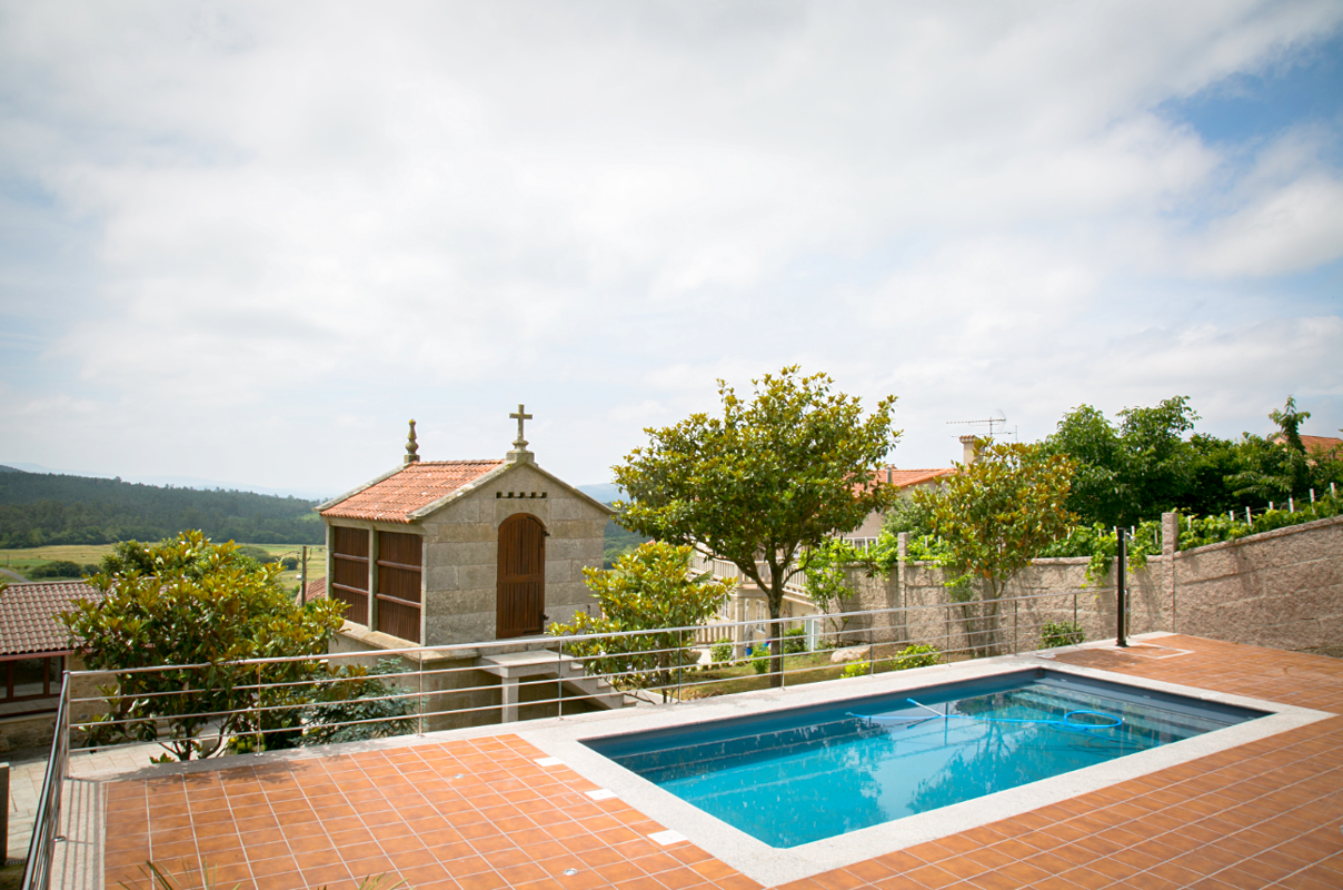 Vista sulla piscina Casa Magán
