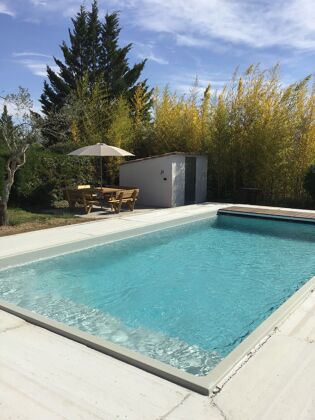 Wohnung für 4 Pers. mit Schwimmbad und Garten in Vallon-Pont-d'Arc