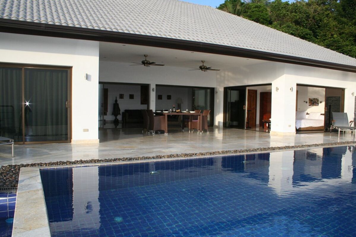 Vue sur piscine Villa Koh Samui