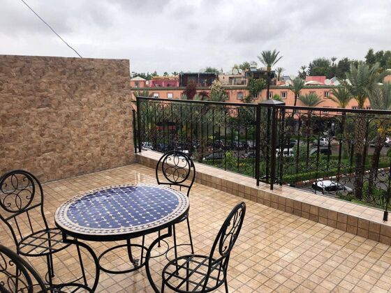 Wohnung für 6 Pers. mit Zugang zum Pool in Annakhil, Marrakech