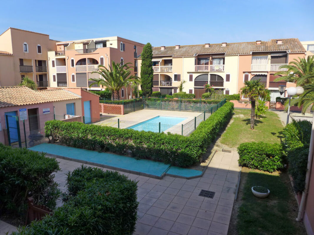 Vista sulla piscina Appartamento Canet-en-Roussillon
