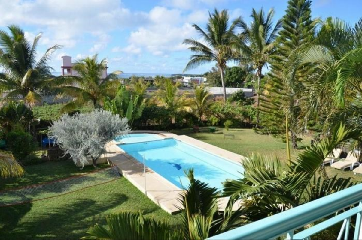 Vista a la piscina Villa Trou d'Eau Douce