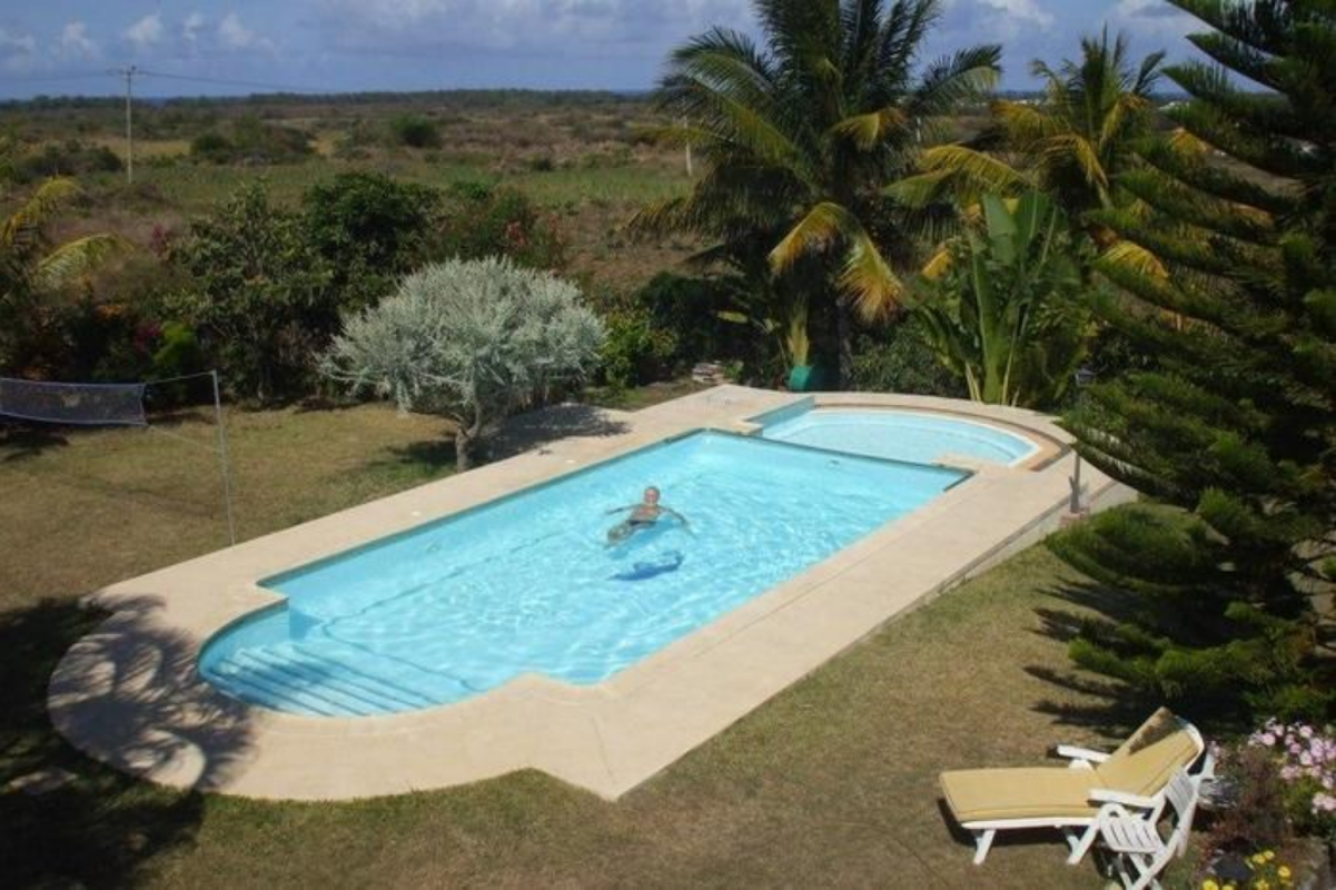 Vista sulla piscina Villa Trou d'Eau Douce