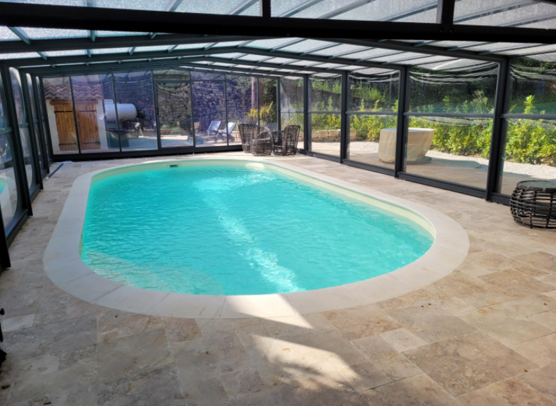 Swimming pool view Villa Carlux