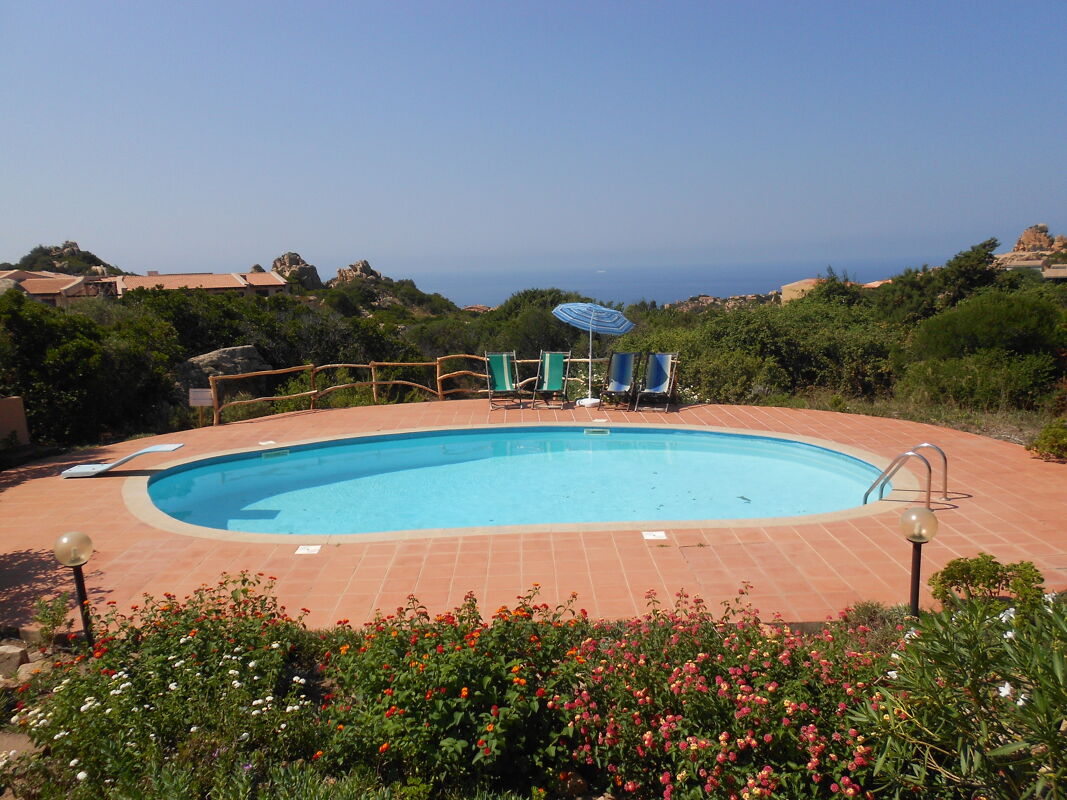 Vista sulla piscina Casa Costa Paradiso