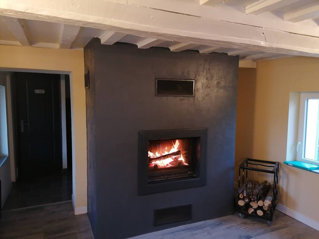 Indoor Fireplace House Saint-Germain-d'Aunay