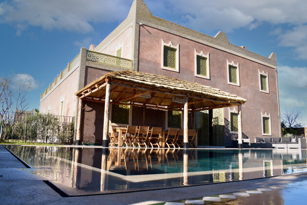 Villa para 20 pers. con piscina, jacuzzi, jardín y balcón en Marrakech
