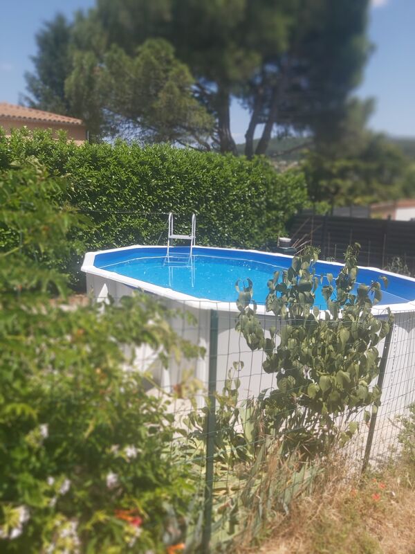 Vista sulla piscina Casa Aubenas