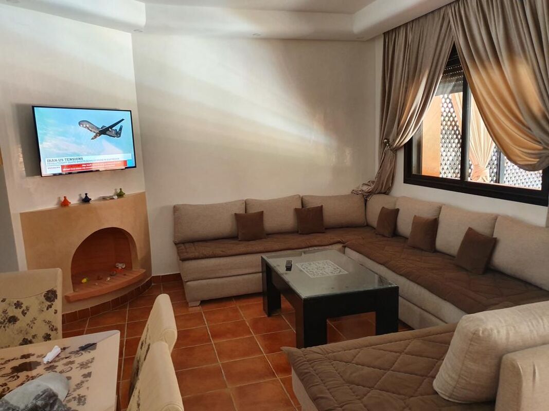 Wohnzimmer Ferienwohnung Marrakesch