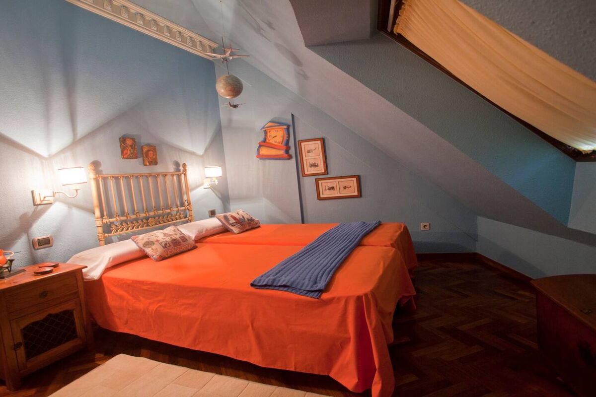 Schlafzimmer Ferienwohnung Malpica
