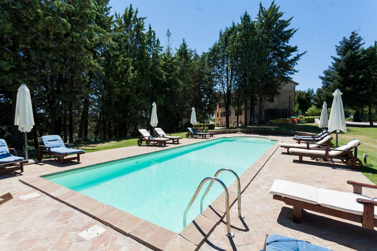 Swimming pool view Apartment Ramazzano - Le Pulci