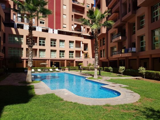 Apartamento para 4 pers. con piscina compartida y jardín en Marrakech