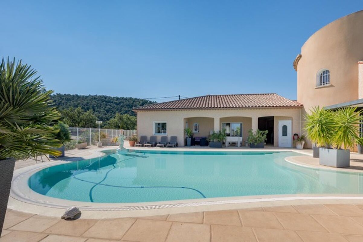 Vista sulla piscina Villa Montesquieu-des-Albères