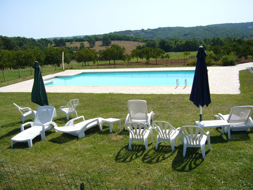 Vista sulla piscina Casa Salviac
